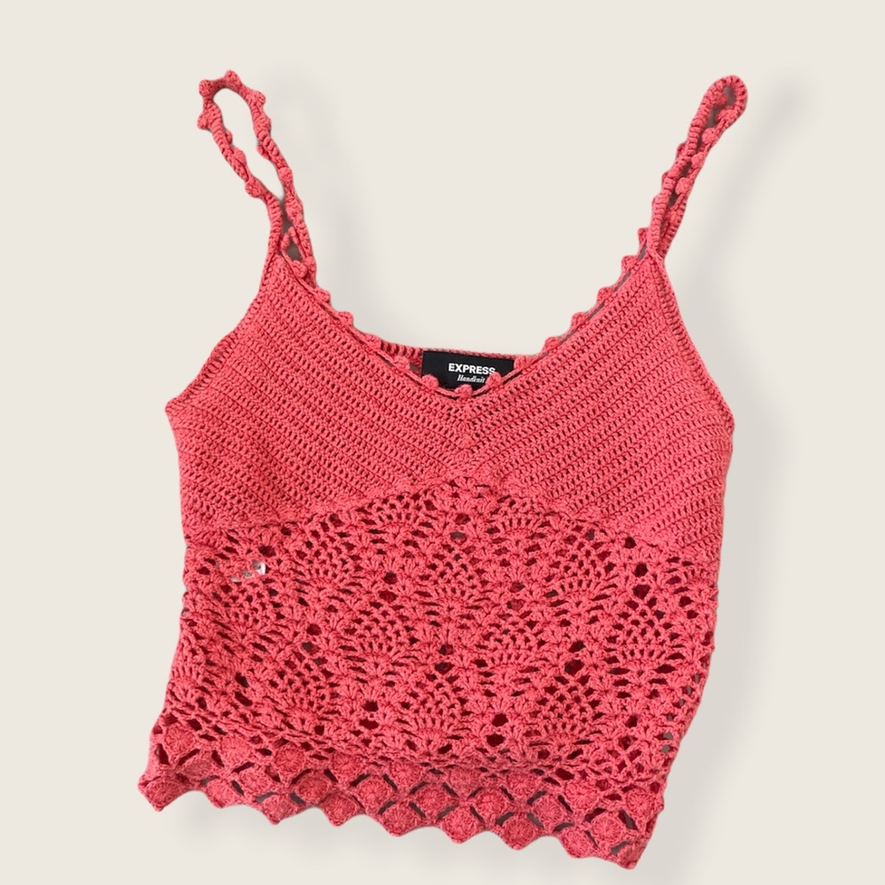 vintage express crochet tank top